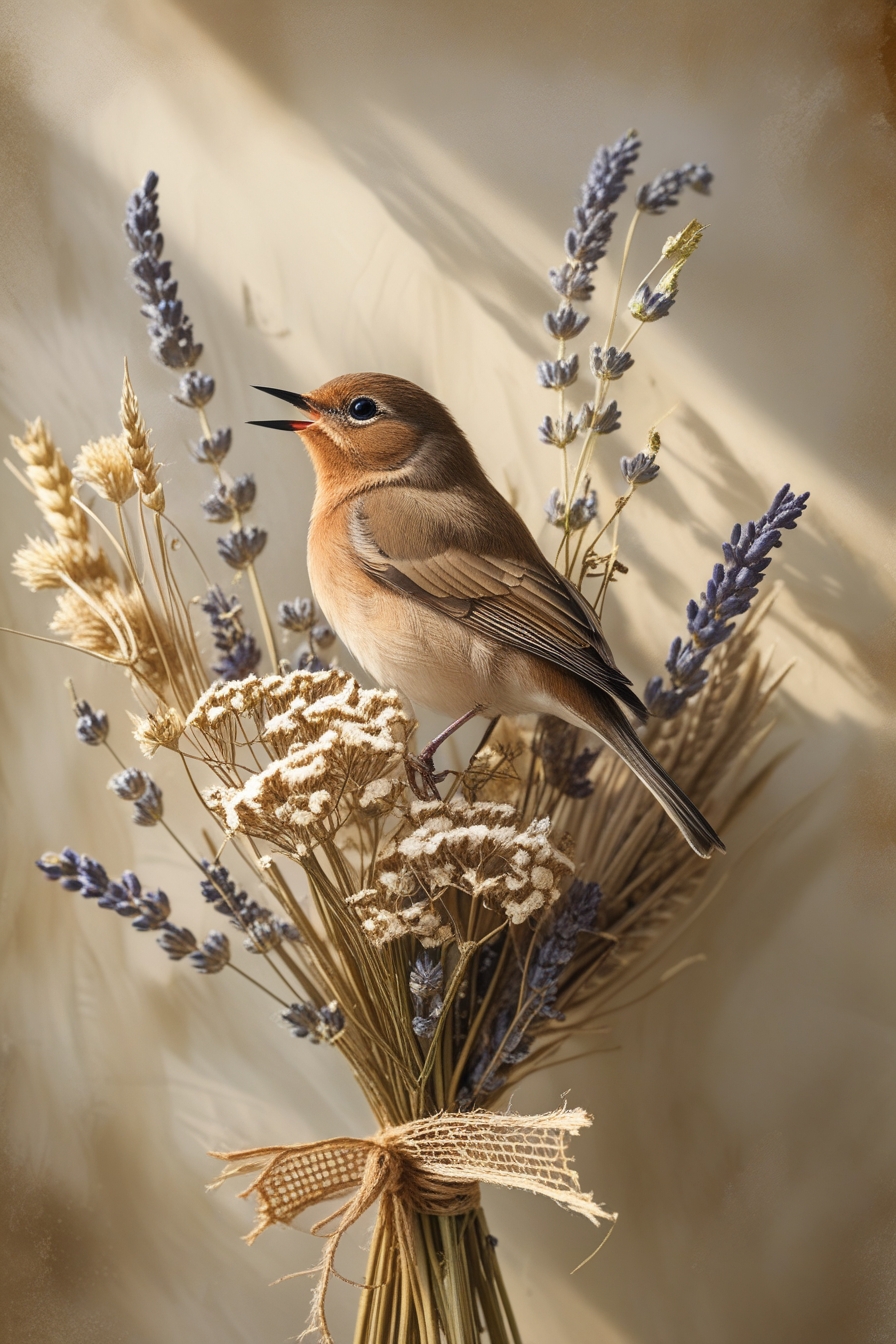 Rustic Songbird Dried Bouquet