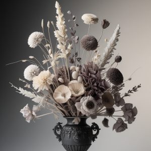 Elegant Monochrome Dried Bouquet